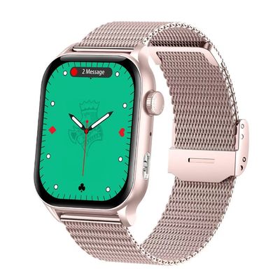 Reloj inteligente de monitoreo de salud de forma cuadrada con 107 modos deportivos Batería de 340mAh