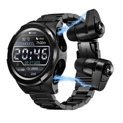 Un buen precio. Bluetooth 5.0 TWS Reloj de fitness con batería y 4 horas de tiempo de música para el entretenimiento en línea