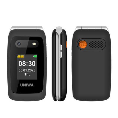 Un buen precio. UNIWA V202T Negro Persona Vieja Smart Phone 1450mAh Botón SOS Alta Fuerza en línea