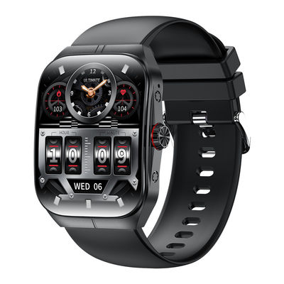 Un elegante reloj Android cuadrado con entrenamiento de respiración y control de música