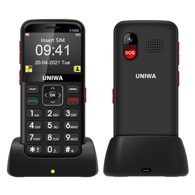 UNIWA V1000 Teléfono celular para personas mayores con pantalla de 2,31' de 64MB de RAM 0.3MP de cámara con función SOS