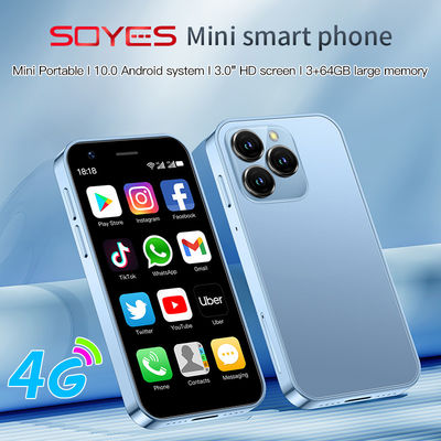 3+64GB Tipo C Dual SIM Pequeños teléfonos móviles 4G XS16 3.0' Android 10.0 Cuad Core 2000mAh