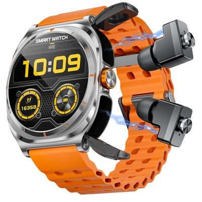 Reloj inteligente TWS de aleación duradera de material de PC IP67 impermeable con pantalla táctil completa GT98
