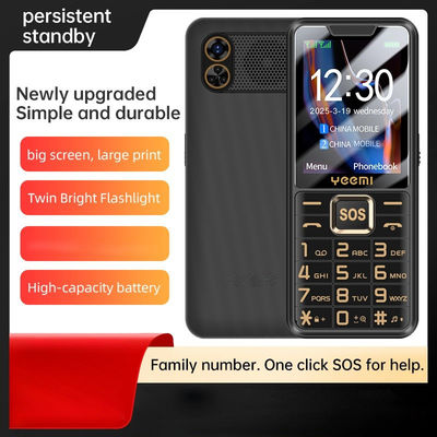 Un buen precio. Desbloquea el teléfono móvil GSM 2G con doble tarjeta SOS linterna 2500mAh batería 2.4 pulgadas en línea