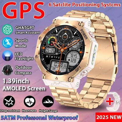 Un buen precio. 2025 ChatGPT Asistente IA GPS Smart Watch 5ATM Impermeable Doble banda GNSS Brújula Deporte online