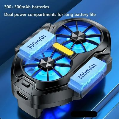 FS01 Frío para teléfonos móviles con doble ventilador Opciones de enchufe recargable