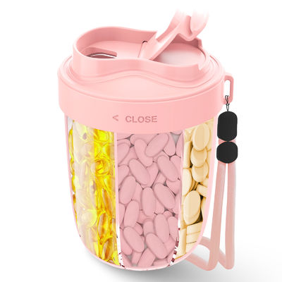 Un buen precio. Organizador de píldoras portátil de polietileno perfecto para contacto con alimentos disponible en color beige negro y rosa en línea
