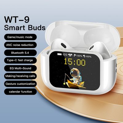 Un buen precio. Auriculares inalámbricos Bluetooth con pantalla táctil WT-9, control por APP recargables en línea