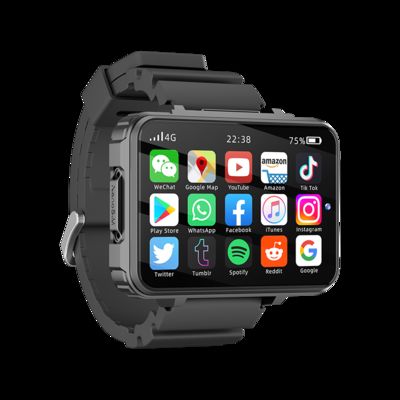 Reloj inteligente Amoled grande de 2.4 pulgadas con cámara dual, GPS, WIFI, ranura para tarjeta SIM y juego