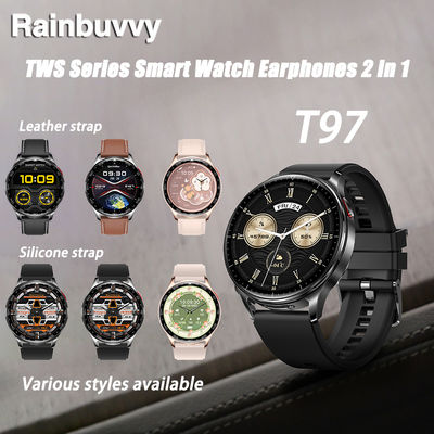 Un buen precio. Bluetooth Earphones T97 TWS 2-in-1 HIFI 9D Sound Quality Health Exercise Monitoring Watch en línea