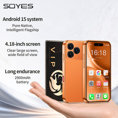 Un buen precio. XS19 MAX LTE 4G Mini 4.18'' Android 15.0 4+64GB Dual SIM 2900mAh Face Unlock Small Mobile Phone en línea