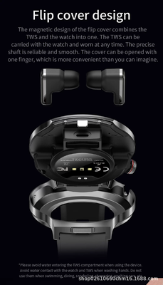 Un buen precio. Reloj inteligente 2 en 1 que ofrece auriculares inalámbricos de 185 pulgadas IPS pantalla Bluetooth 50 y sensor G incorporado en línea