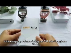 T99 TWS 2 en 1 Bluetooth auriculares 2.02''TFT pantalla cuadrada Bluetooth llamada Smart watch